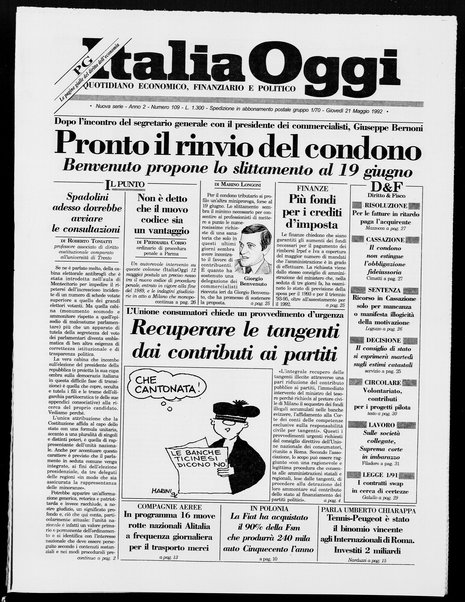 Italia oggi : quotidiano di economia finanza e politica